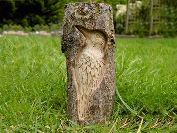 Branching out woodpecker by The Woodcarving Studio