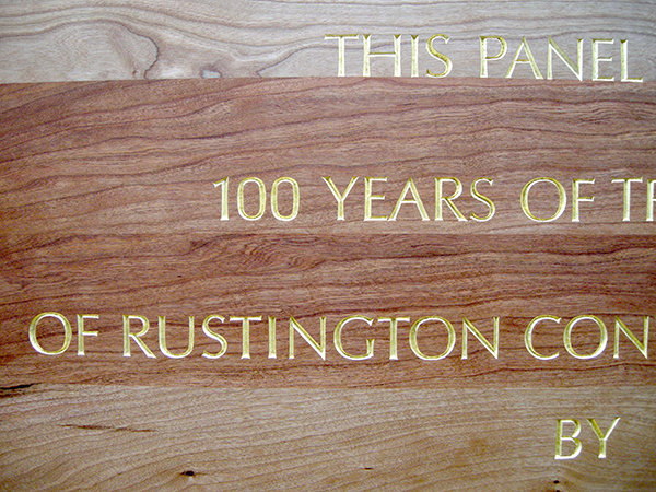 Commemorative Plaque - Specialist letter carving service