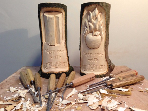Kopparberg Log creations by The Woodcarving Studio