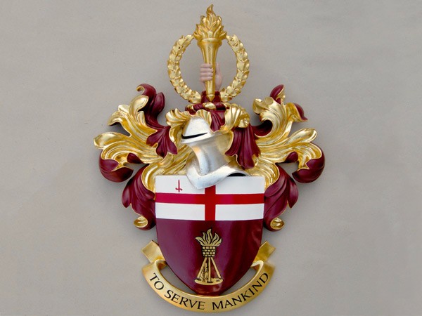 City University London - Carved Coat of Arms - Traditional gilding and polychromy