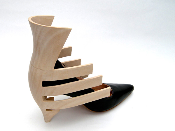 Carved Scluptural Heel by The Woodcarving Studio