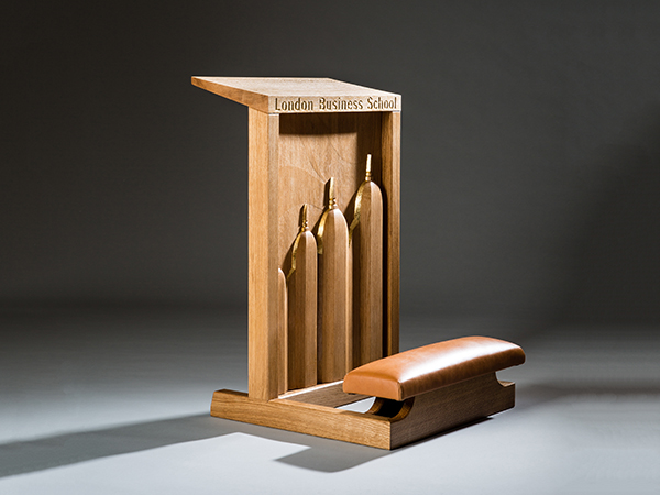 Ceremonial Kneeling Stool - Hand-carved & gilded letters