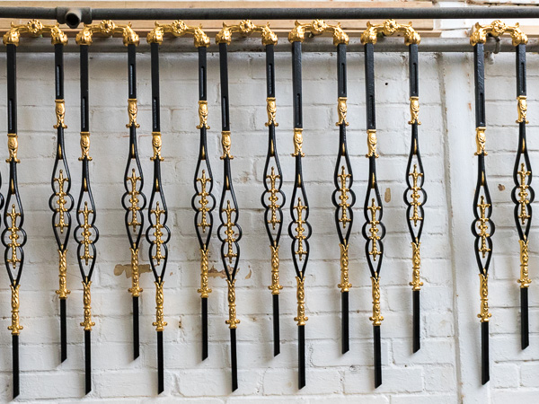 Gilded Architectural Iron Work - Gilded stair balustrade
