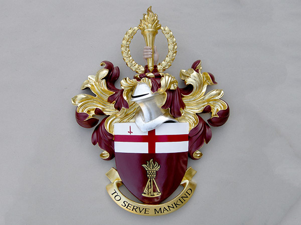 City University Carved - Polychromed Coat of Arms