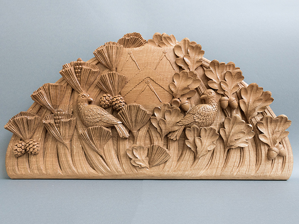 Bespoke wood carving commission for The Carpenters' Company UK
