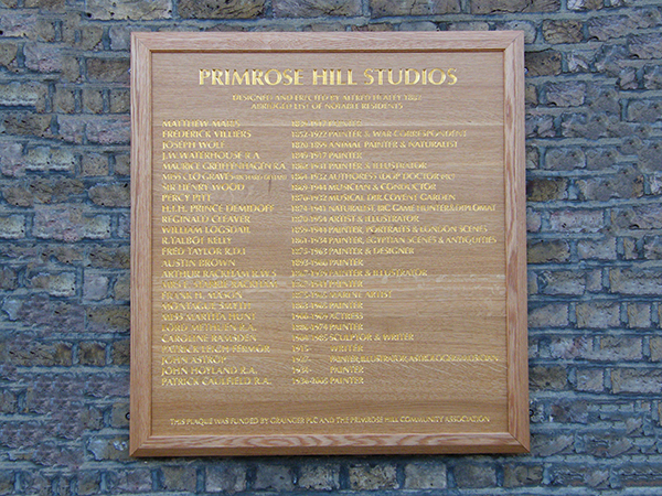 Primrose Hill Studio - Bespoke carving & gilding service for commemorative plaques